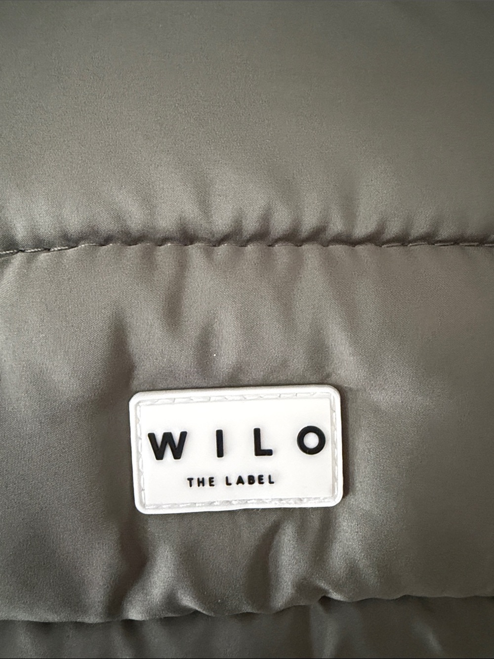 Olive Puffer Crossbody Bag with Top Handle - Picture 2 of 4